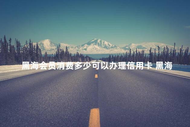 黑海会员消费多少可以办理信用卡 黑海会员会降级吗